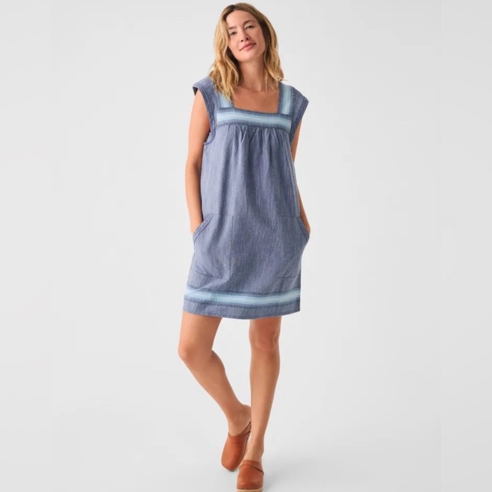 Faherty Hailee Dress in Organic Cotton. Size XS in excellent condition